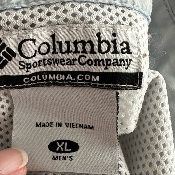 Columbia PFG Performance Shirt Short Sleeve Blue Size XL Vented - Picture 5 of 7